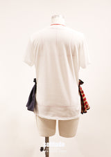 White Detachable Trimes Ruffles Top