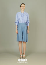 Elasticated Wasit Pleated Shorts