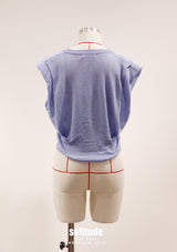 Sky Blue Knitted Sleeveless Top