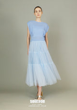 Sky Blue Knitted Sleeveless Top