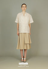 Beige Men Shirt Like Woven Top