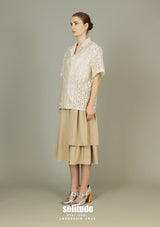 Beige Men Shirt Like Woven Top