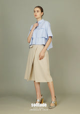 Tiered Spiral Striped Shirt