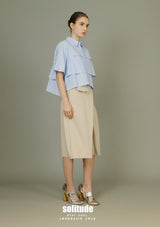 Tiered Spiral Striped Shirt