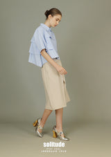 Tiered Spiral Striped Shirt