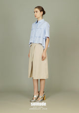 Tiered Spiral Striped Shirt