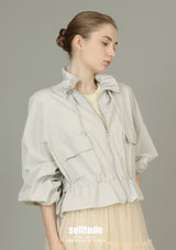 Light Weight Nylon Ruffles Jacket