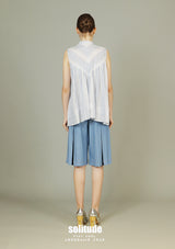 Blue Striped Woven Top