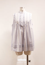 Blue Striped Woven Top