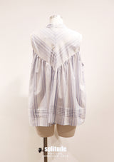 Blue Striped Woven Top