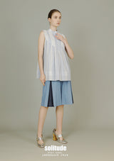 Blue Striped Woven Top