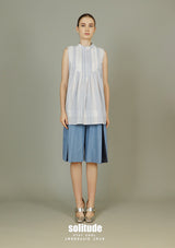 Blue Striped Woven Top