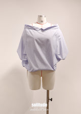 Drop Shoulder Striped Woven Top