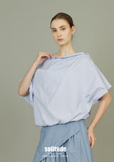 Drop Shoulder Striped Woven Top