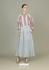 Sky Blue See Through Maxi Skirt