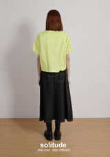 Lime Sleeveless Woven Shirt