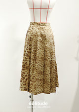 Leopard-print Pleated Skirt
