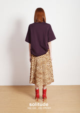 Leopard-print Pleated Skirt