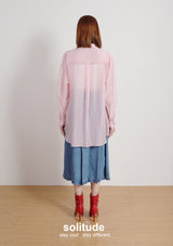 Pink Ruffles Super Long Shirt