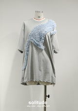 Light Grey Ruffles Trimes Tee