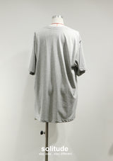 Light Grey Ruffles Trimes Tee