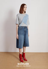 Light Grey Ruffles Trimes Tee