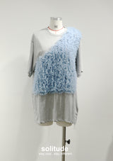 Charcoal Ruffles Trimes Tee