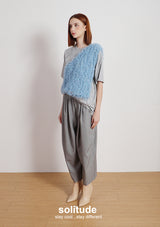 Charcoal Ruffles Trimes Tee