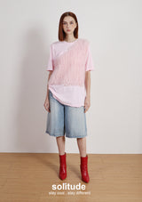 Pink Ruffles Trimes Tee