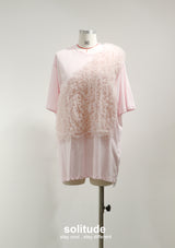 Pink Ruffles Trimes Tee