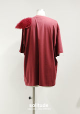 Claret Shoulder Trimes Tee
