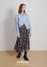Sheer Plaid Skirt