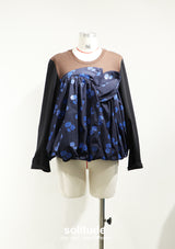 Brown Patches Knitted Top