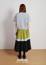 Green Pleated Skirt