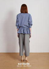 Navy Small Checkered Pattern Shirt