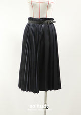 Navy Multi Pleated Skirt