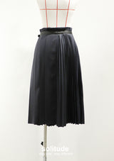 Navy Multi Pleated Skirt