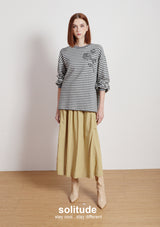 Khaki Elastic Waistband Culottes