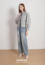 Printed Pattern Zip Up Jacket