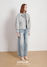 Printed Pattern Zip Up Jacket