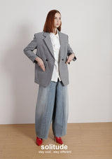 Charcoal Oversized Suit Jacket