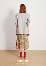 Beige Oversized Suit Jacket