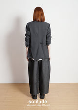 Charcoal Beaded Suit Jacket