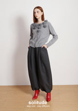 3D Floral Applique Knitted Cardigan