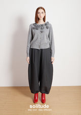 3D Floral Applique Knitted Cardigan