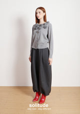 3D Floral Applique Knitted Cardigan