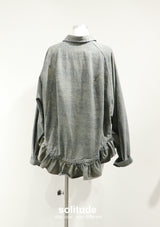 Ruffles Boxy Shirt Jacket