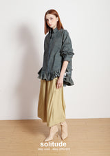Ruffles Boxy Shirt Jacket