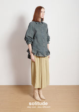 Ruffles Boxy Shirt Jacket