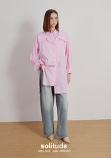 Pink Multi Layered Shirt Dress